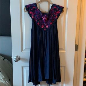 NWT Free People SS Embroidered Mini Dress, M